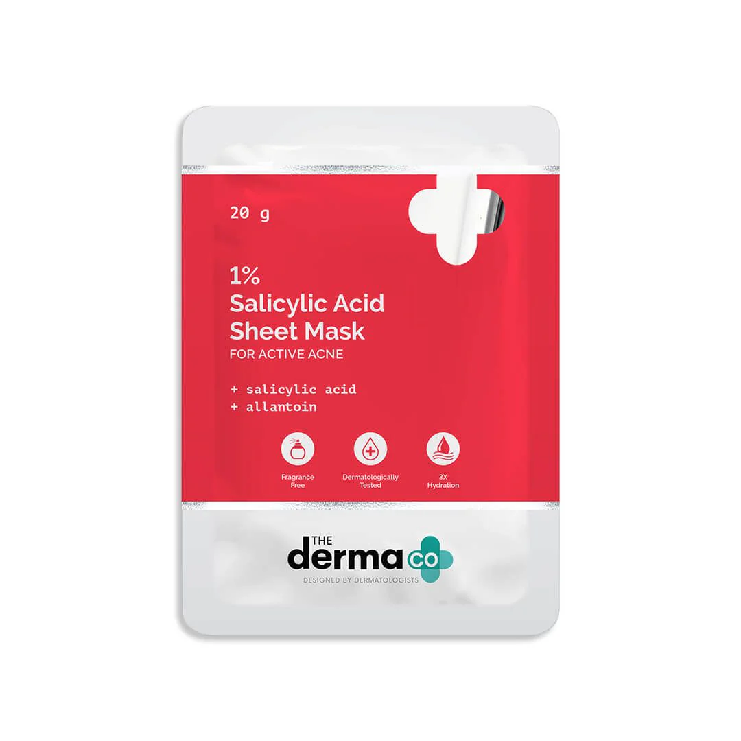 1% Salicylic Acid Sheet Mask With Salicylic Acid & Allantoin - 20g - Image 9