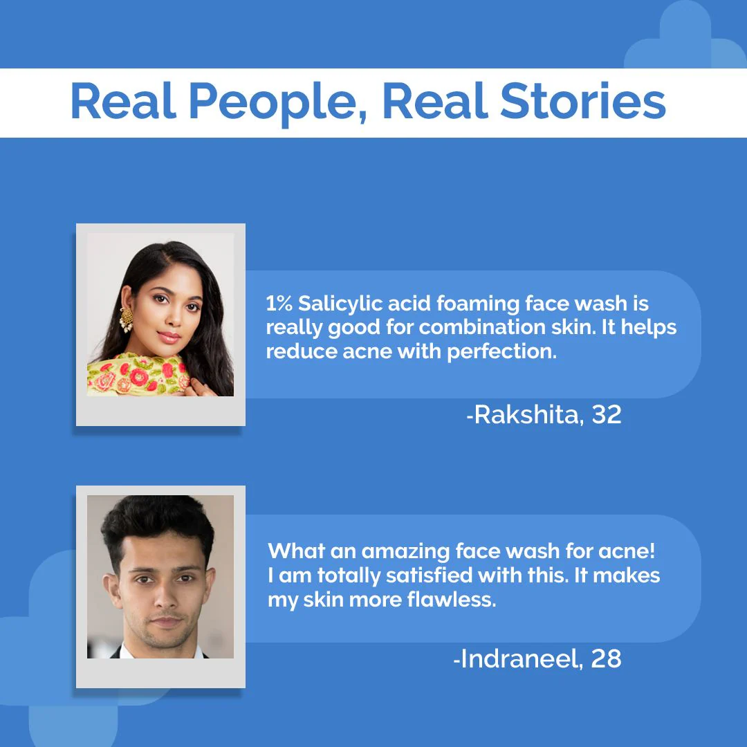 1% Salicylic Acid Foaming Daily Face Wash with Salicylic Acid, Zinc PCA & PHA  - 100 ml - Image 6