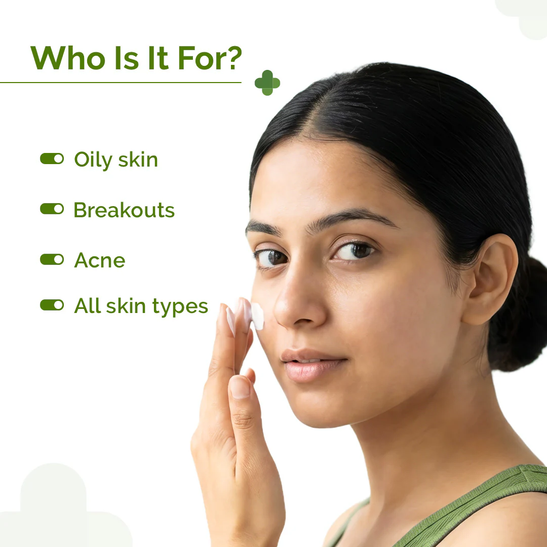 Oil-Free Daily Face Moisturizer With Hyaluronic Acid, Ceramides & Multivitamins for Non-Greasy & Hydrated Skin - 100g - Image 3