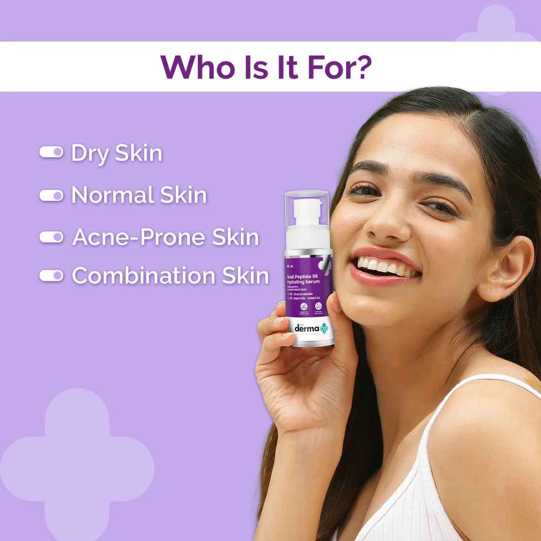 Snail Peptide 96 Hydrating Serum with Snail Mucin & Peptide Complex for Smooth & Moisturized Skin - 80 ml - Image 4